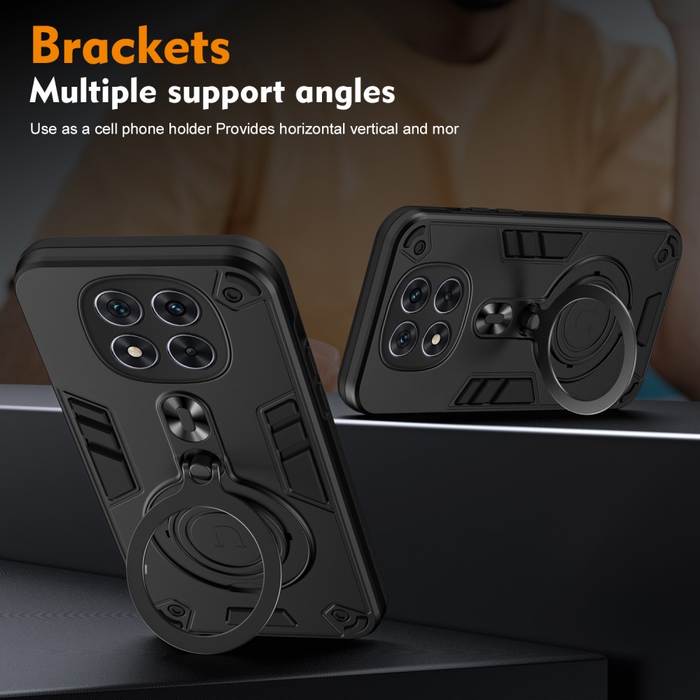  Xiaomi Redmi Note 14 Pro 5G Skal Kickstand Hybrid Svart