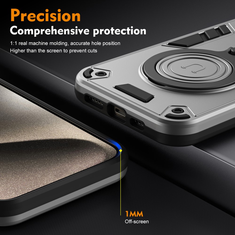  Xiaomi Redmi Note 14 Pro 5G Skal Kickstand Hybrid Grå