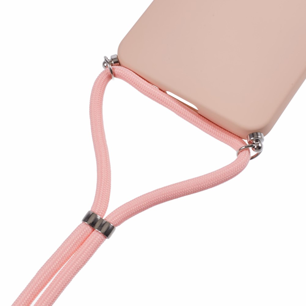  Samsung Galaxy S25 Skal TPU Med Mobilsnöre Rosa