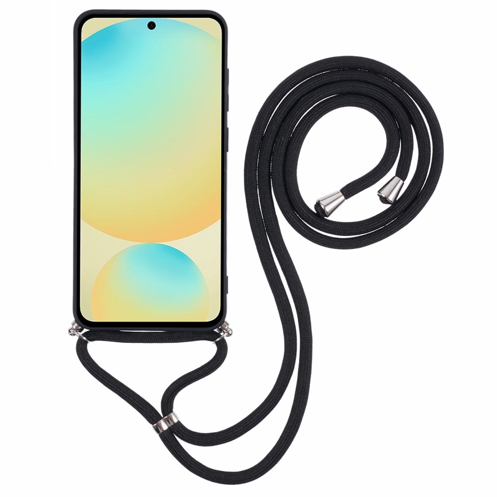  Samsung Galaxy S25 Skal TPU Med Mobilsnöre Svart