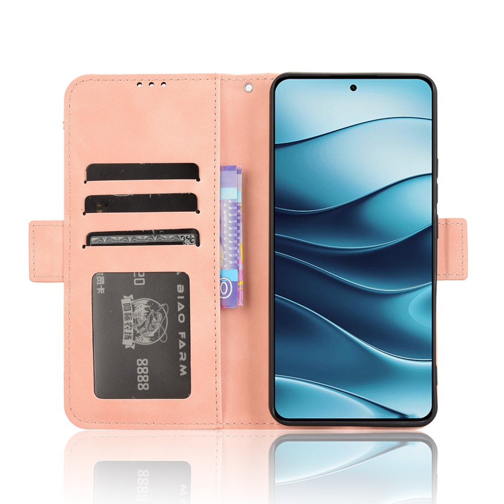  Xiaomi Redmi Note 14 5G Fodral Med Avtagbart Kortfack Rosa
