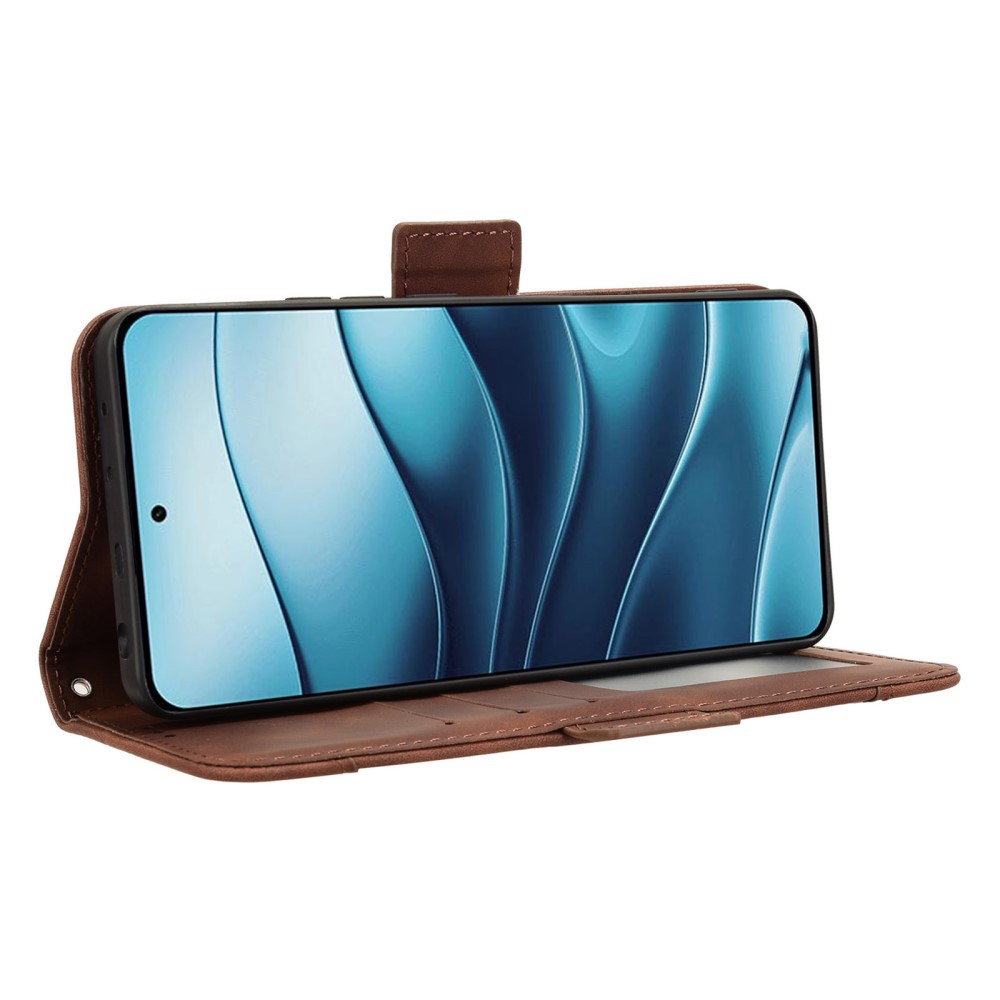  Xiaomi Redmi Note 14 5G Fodral Med Avtagbart Kortfack Brun