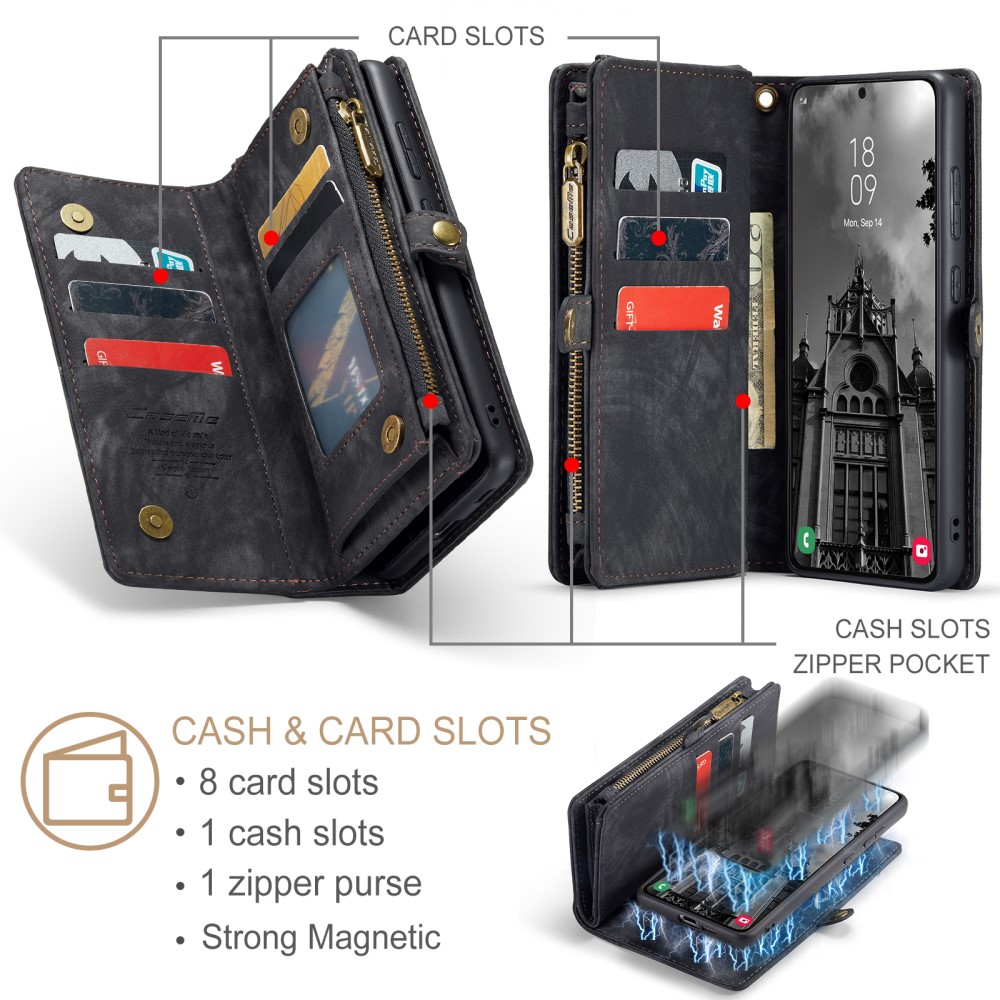 CASEME CASEME Galaxy S25 2in1 Fodral Multifunktionellt Svart