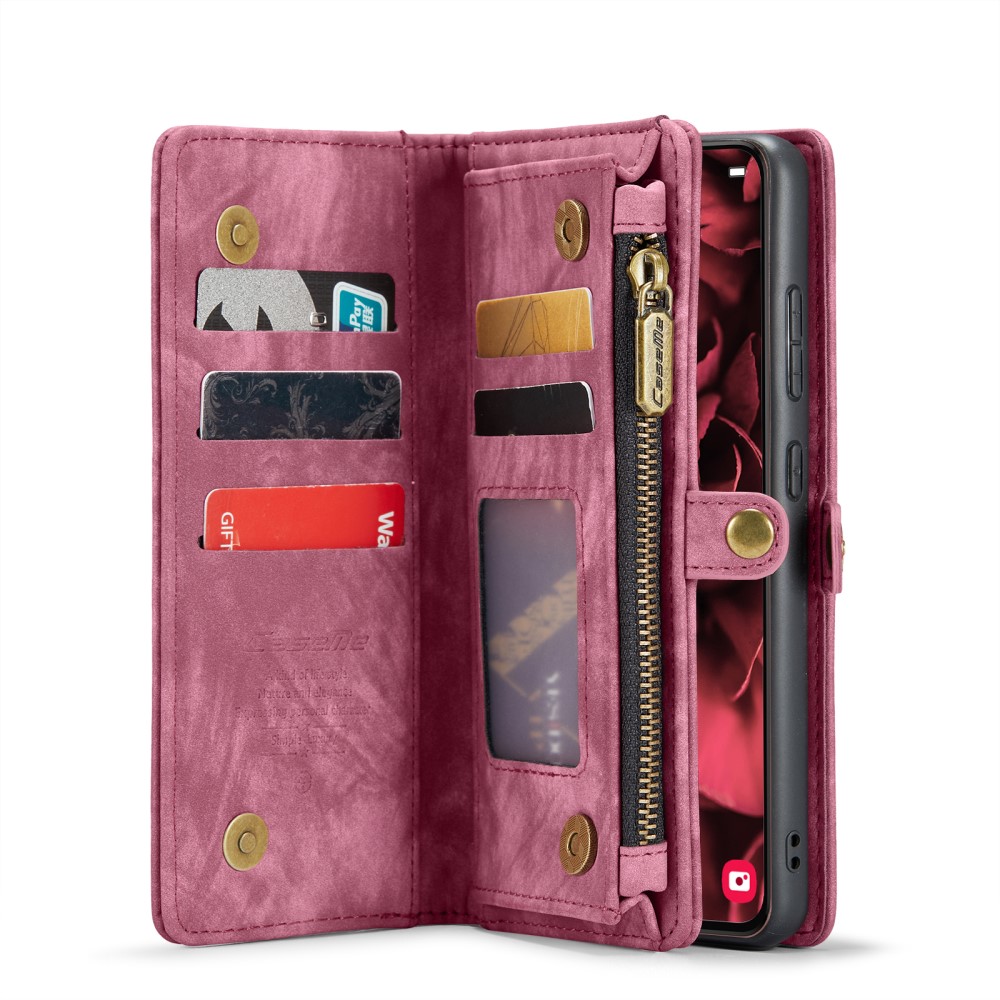 CASEME CASEME Galaxy S25 2in1 Fodral Multifunktionellt Röd