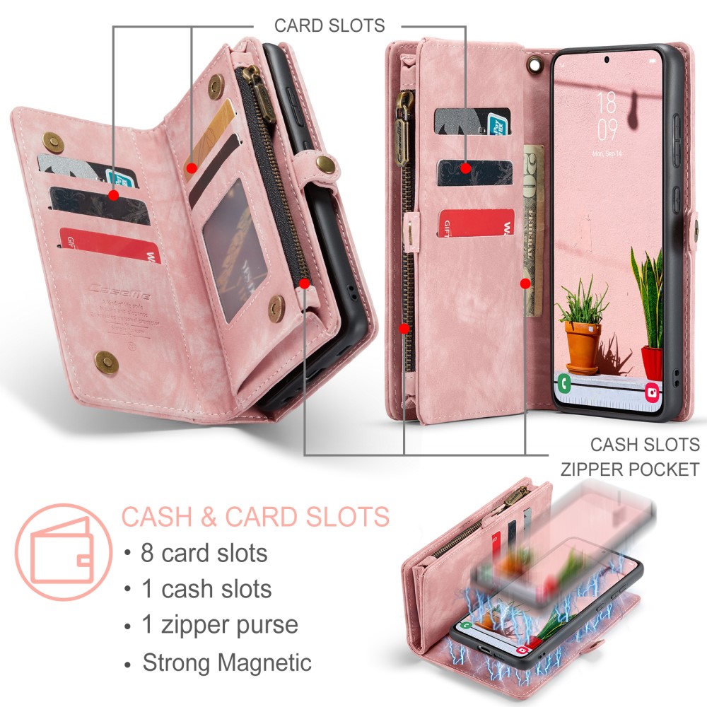 CASEME CASEME Galaxy S25 2in1 Fodral Multifunktionellt Rosa
