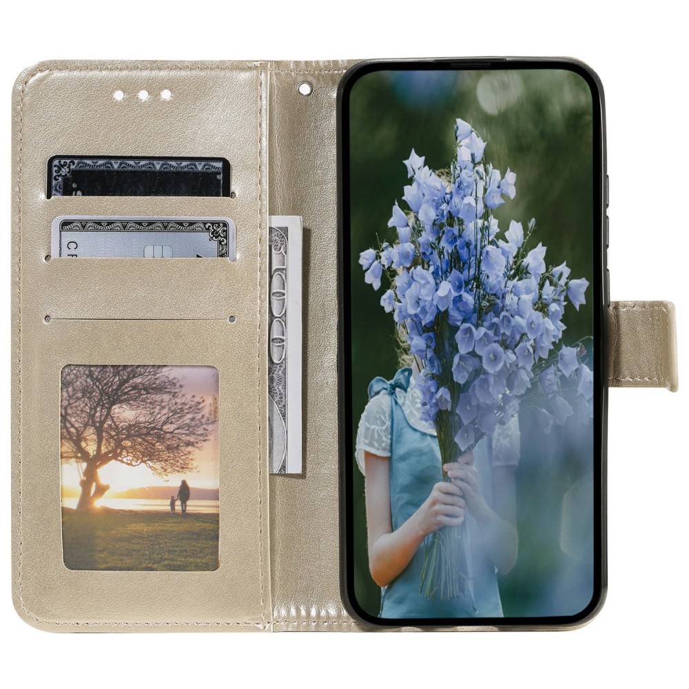  Xiaomi Redmi Note 14 5G Fodral Mandala Läder Guld