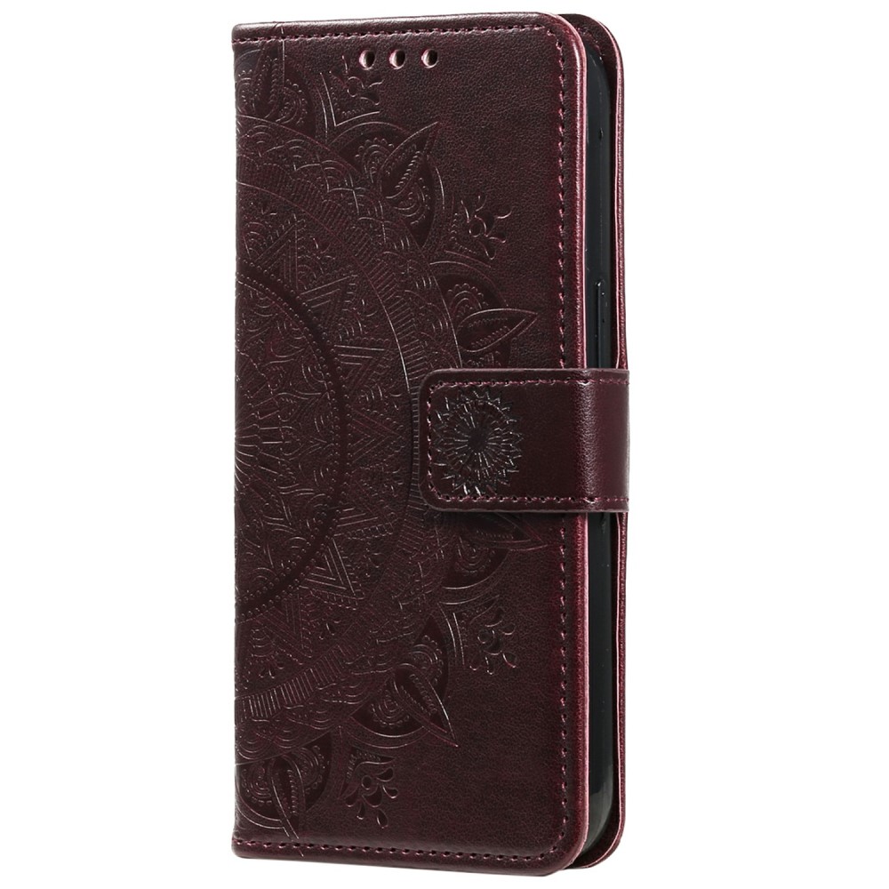  Xiaomi Redmi Note 14 5G Fodral Mandala Läder Brun