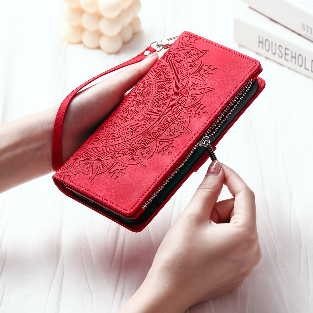  Xiaomi Redmi Note 14 Pro/Pro Plus 5G Fodral Mandala Röd