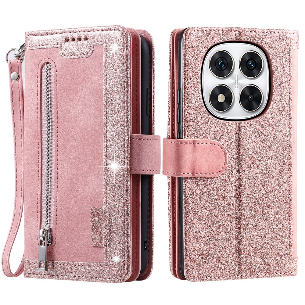  Xiaomi Redmi Note 14 Pro/Pro Plus 5G Fodral Multifunktionell Glitter
