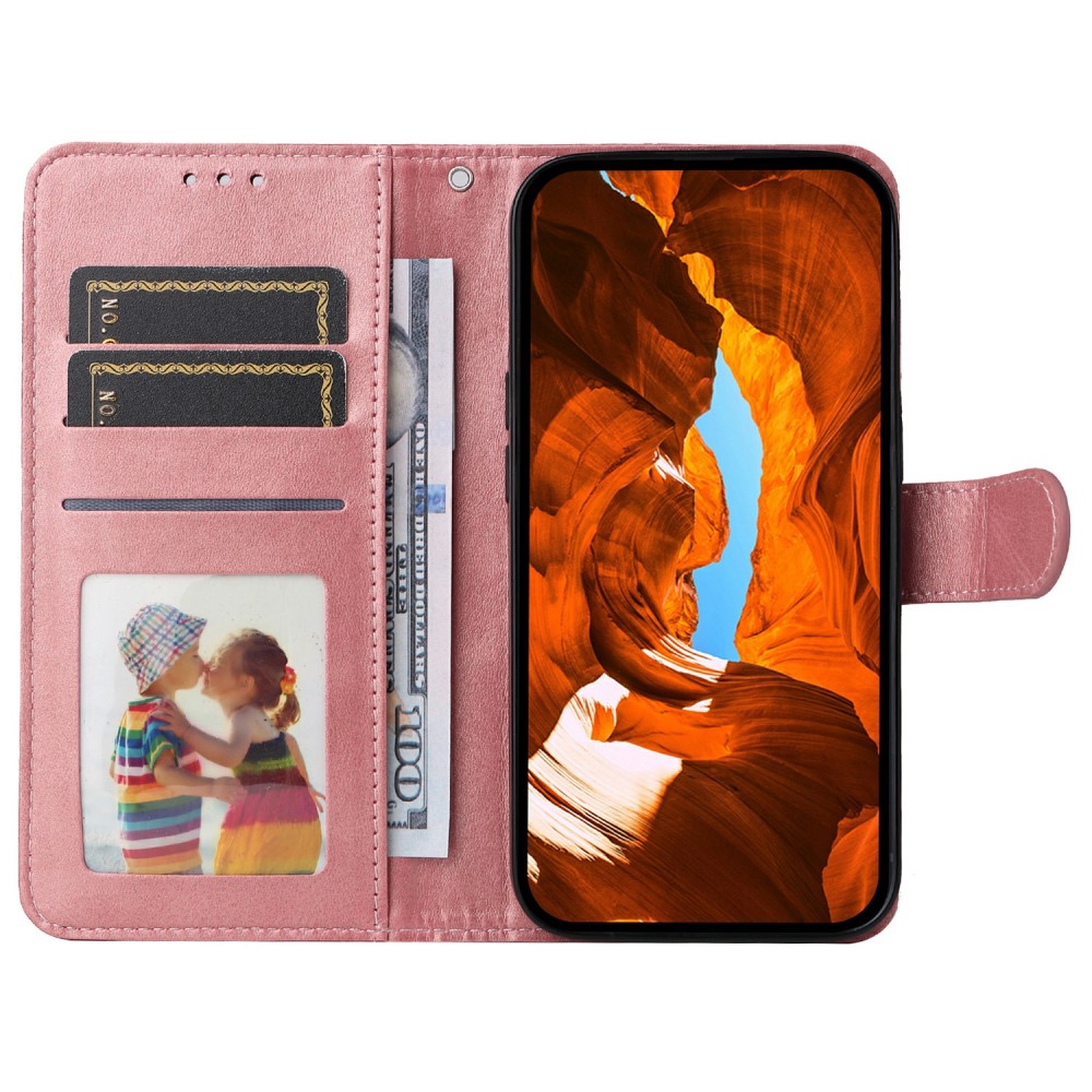  Xiaomi Redmi Note 14 4G Fodral Läder Folio Roséguld