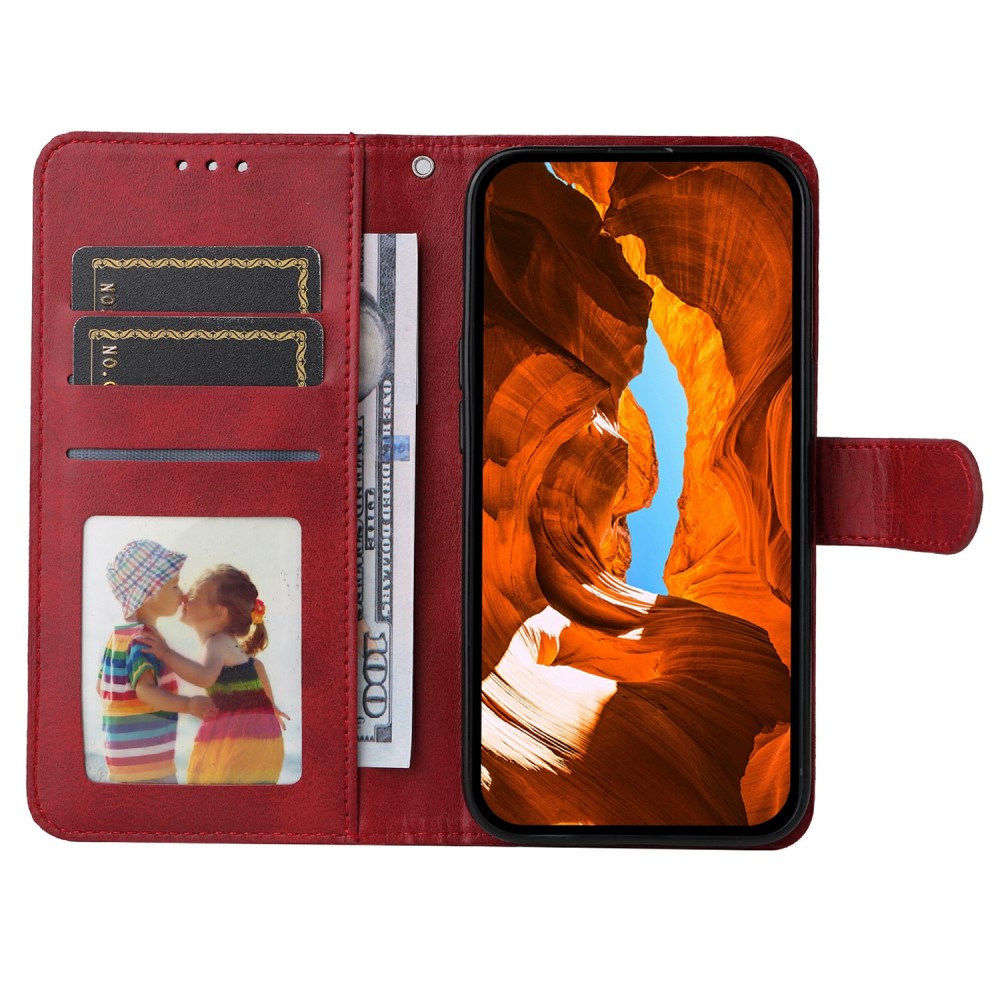  Xiaomi Redmi Note 14 4G Fodral Läder Folio Röd