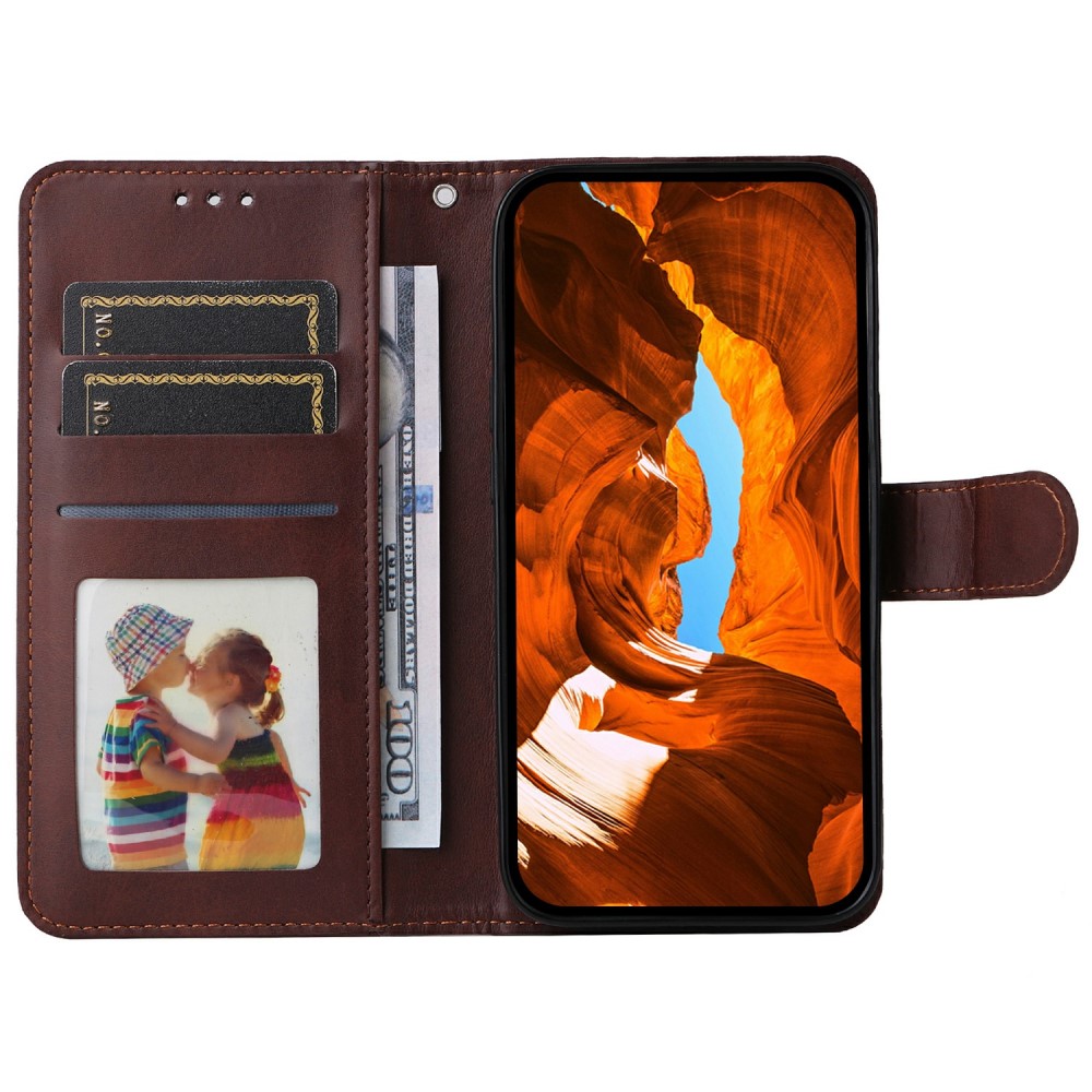  Xiaomi Redmi Note 14 4G Fodral Läder Folio Brun