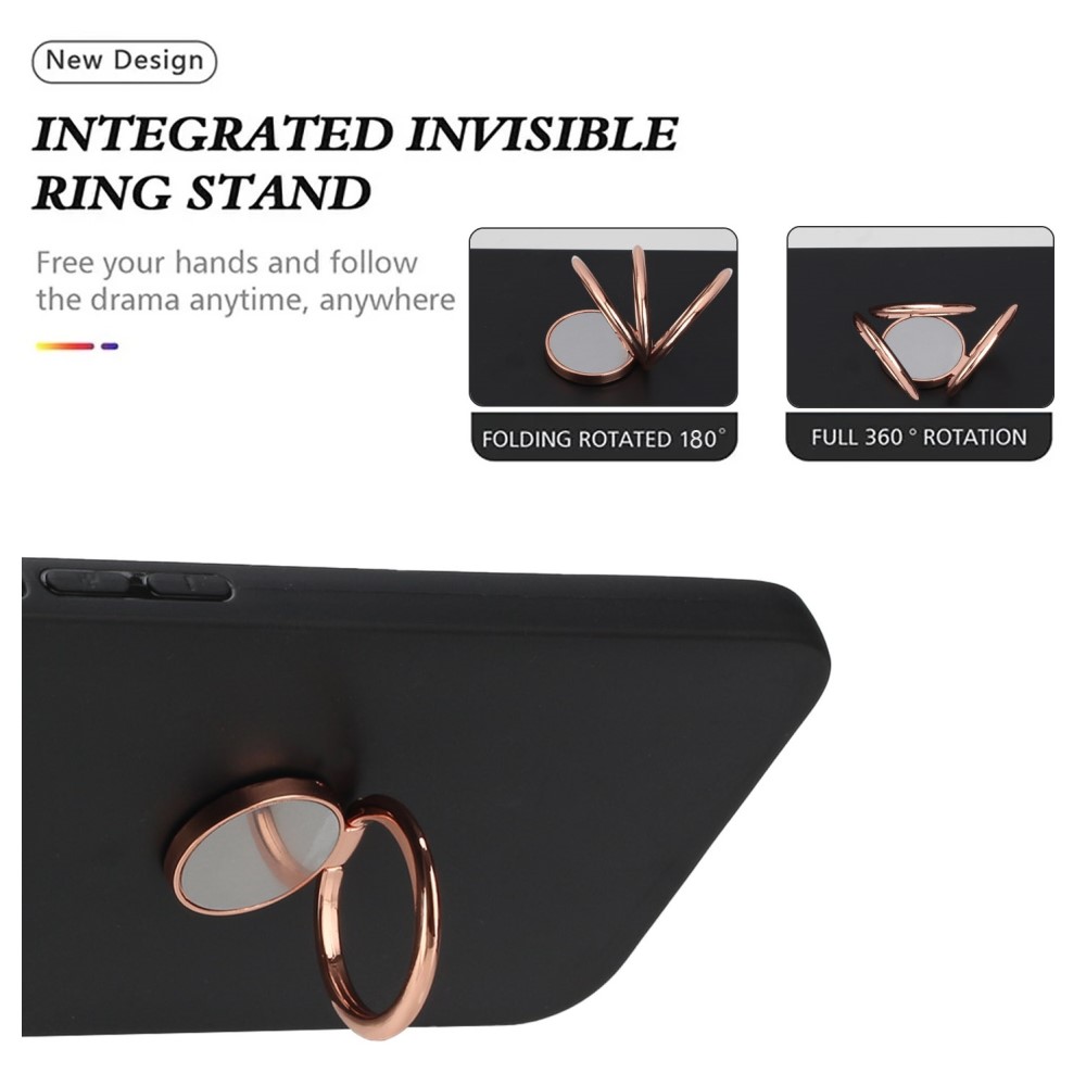  Xiaomi Redmi Note 14 4G Skal Ring Svart / Roséguld