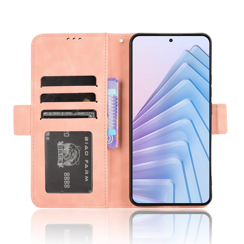  Xiaomi Redmi Note 14 4G Fodral Med Avtagbart Kortfack Rosa