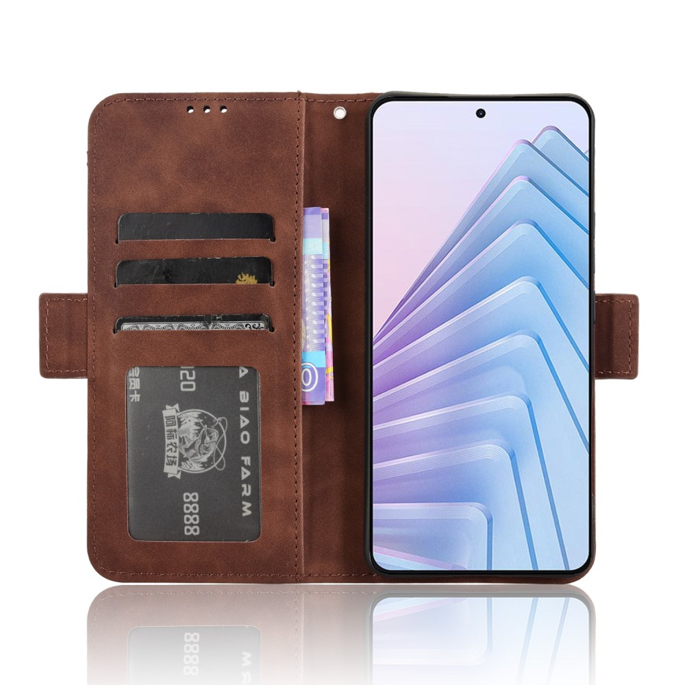  Xiaomi Redmi Note 14 4G Fodral Med Avtagbart Kortfack Brun