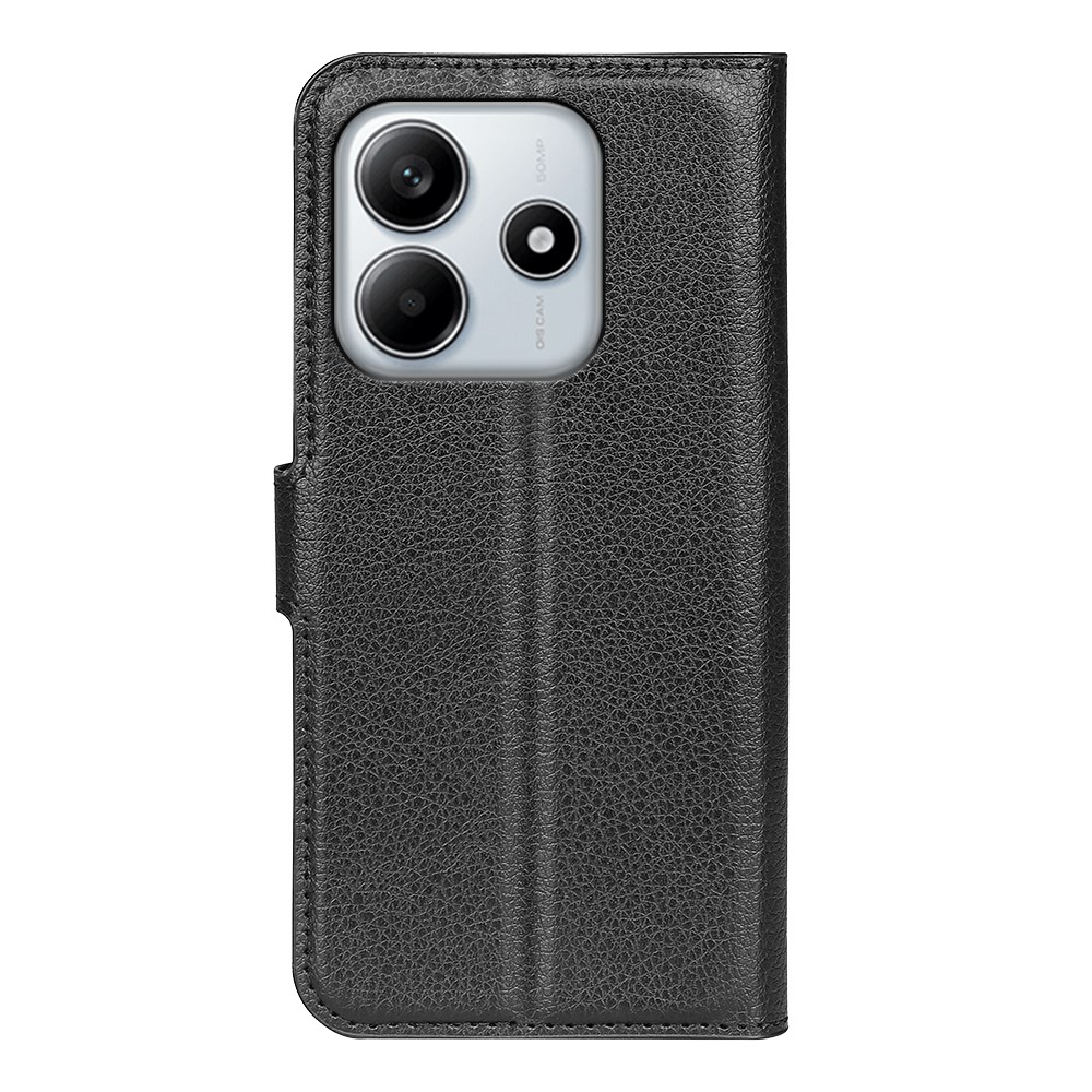  Xiaomi Redmi Note 14 4G Fodral Litchi Läder Svart