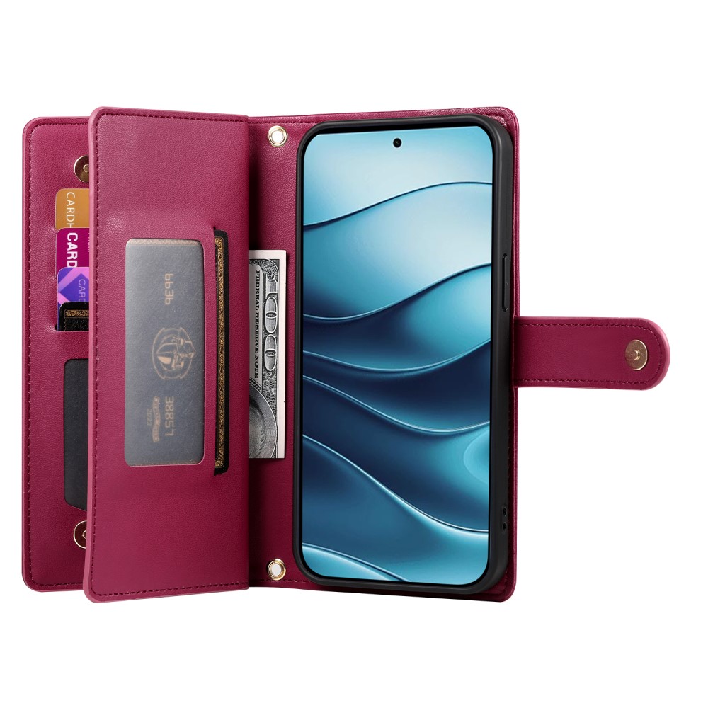  Xiaomi Redmi Note 14 4G Fodral Multifunktionell Röd