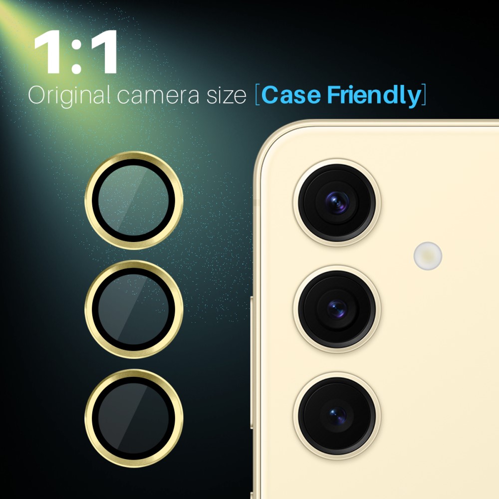 NORTHJO NORTHJO Galaxy S25 Linsskydd Härdat Glas Guld