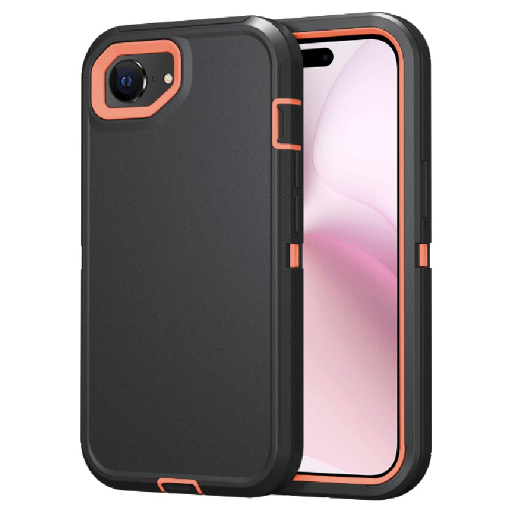  iPhone 17e/16e Skal Extreme Shockproof Hybrid Svart/Orange