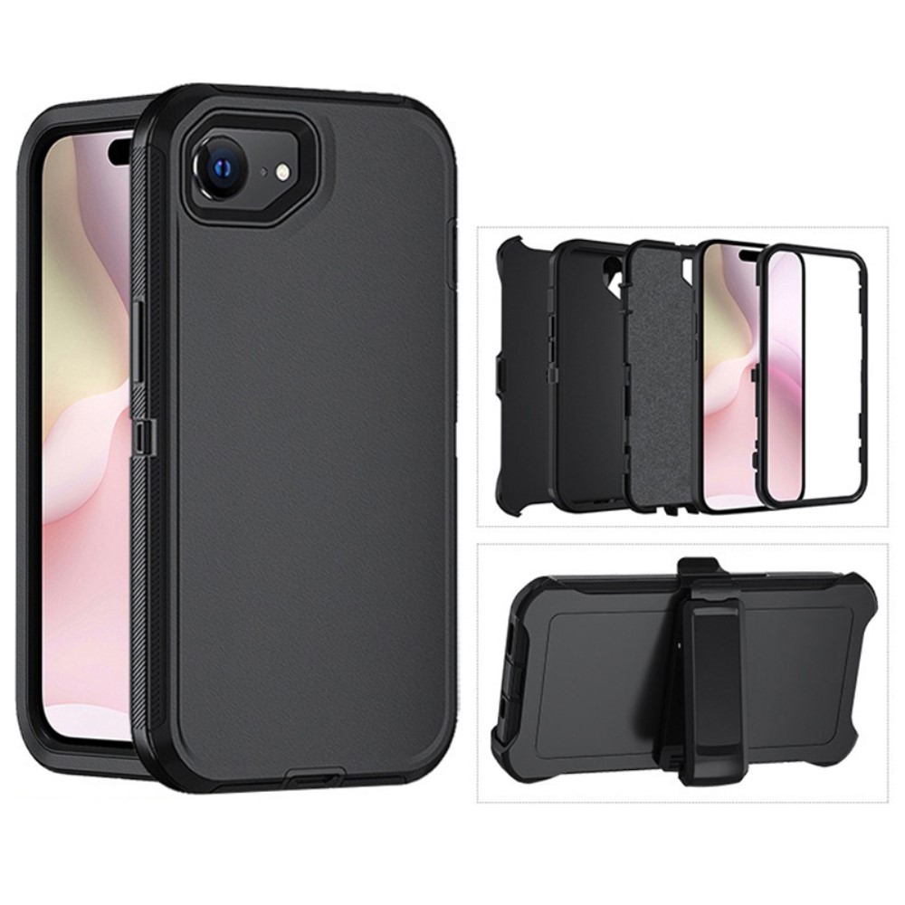  iPhone 17e/16e Skal Extreme Shockproof Hybrid Svart/Orange