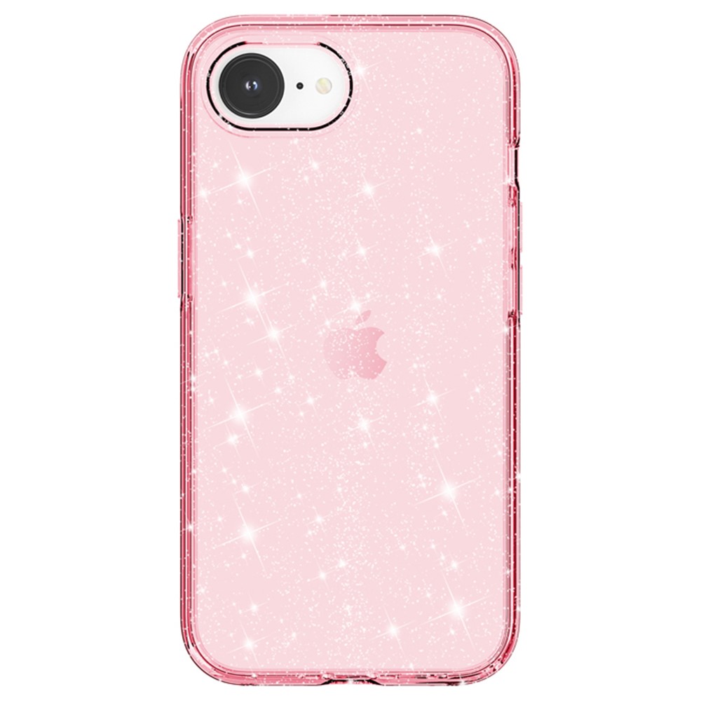  iPhone 17e / 16e Skal Glitter Shockproof Rosa