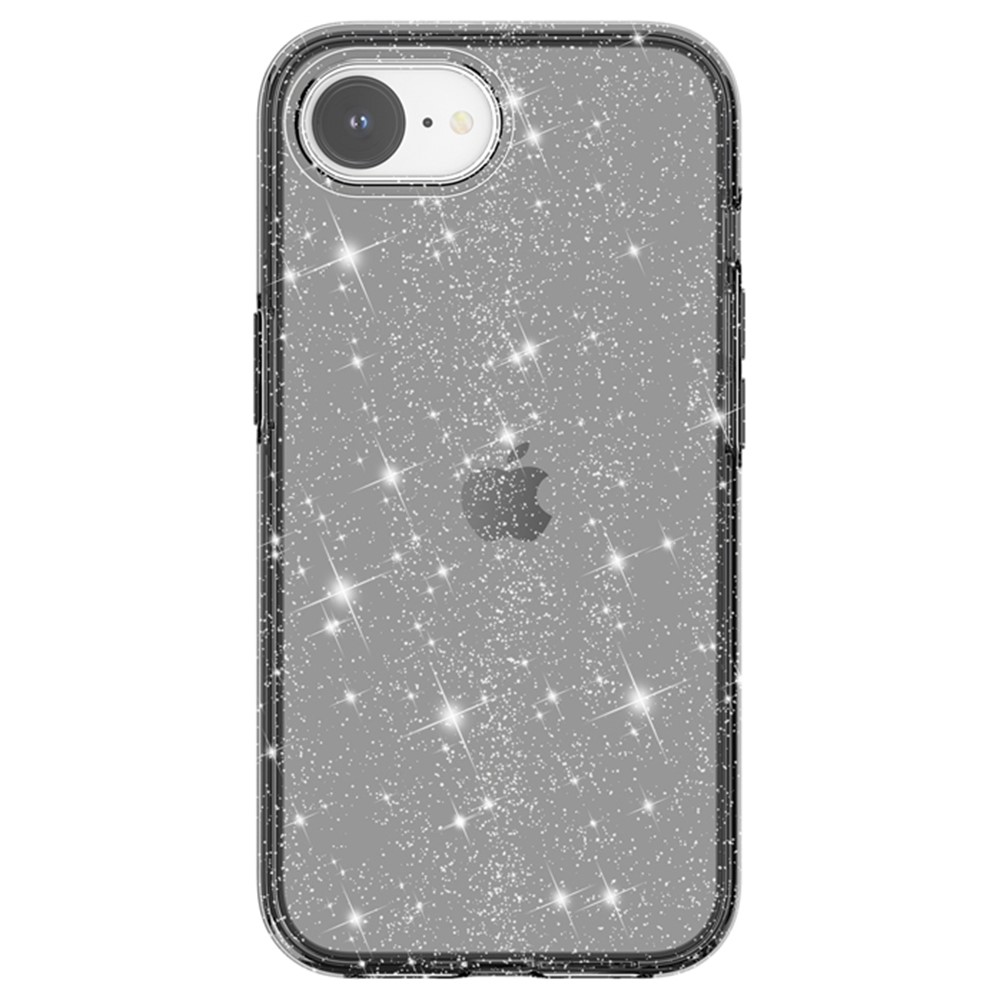  iPhone 17e / 16e Skal Glitter Shockproof Svart