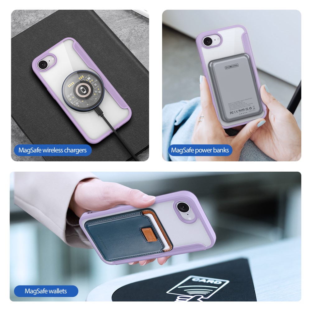 DUX DUCIS DUX DUCIS iPhone 17e/16e Fodral MagSafe Skin X Pro Lila/Rosa