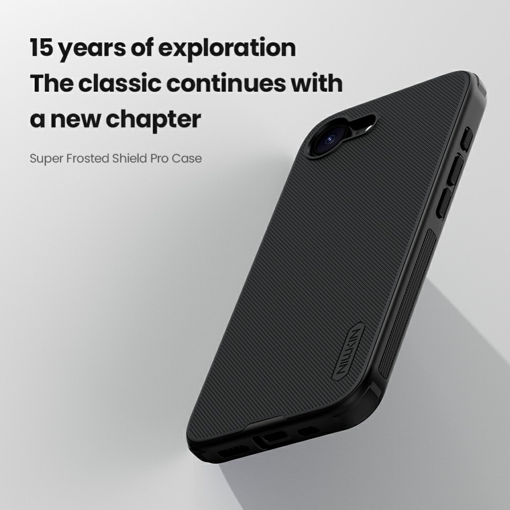 NILLKIN NILLKIN iPhone 17e / 16e Skal Frosted Shield Svart
