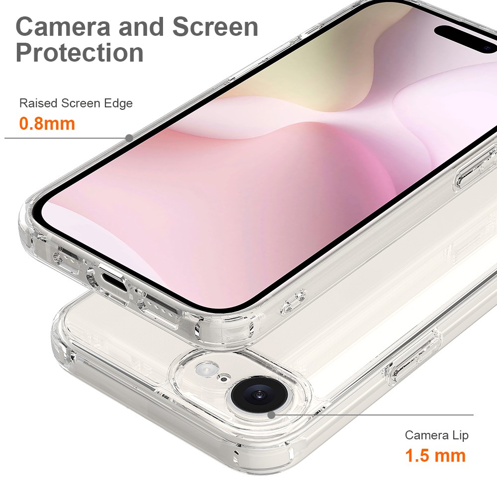  iPhone 17e / 16e Skal TPU / Akryl Transparent