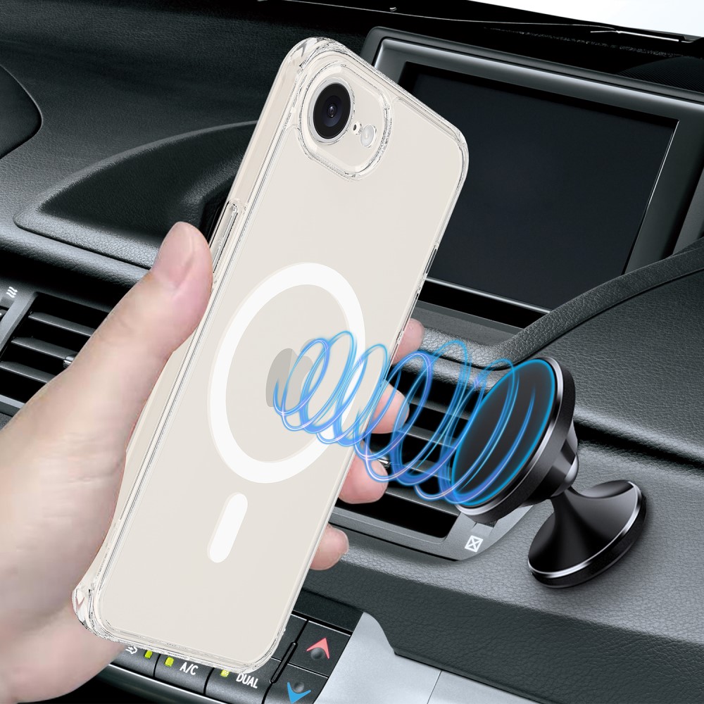  iPhone 17e / 16e Skal MagSafe TPU / Akryl Transparent