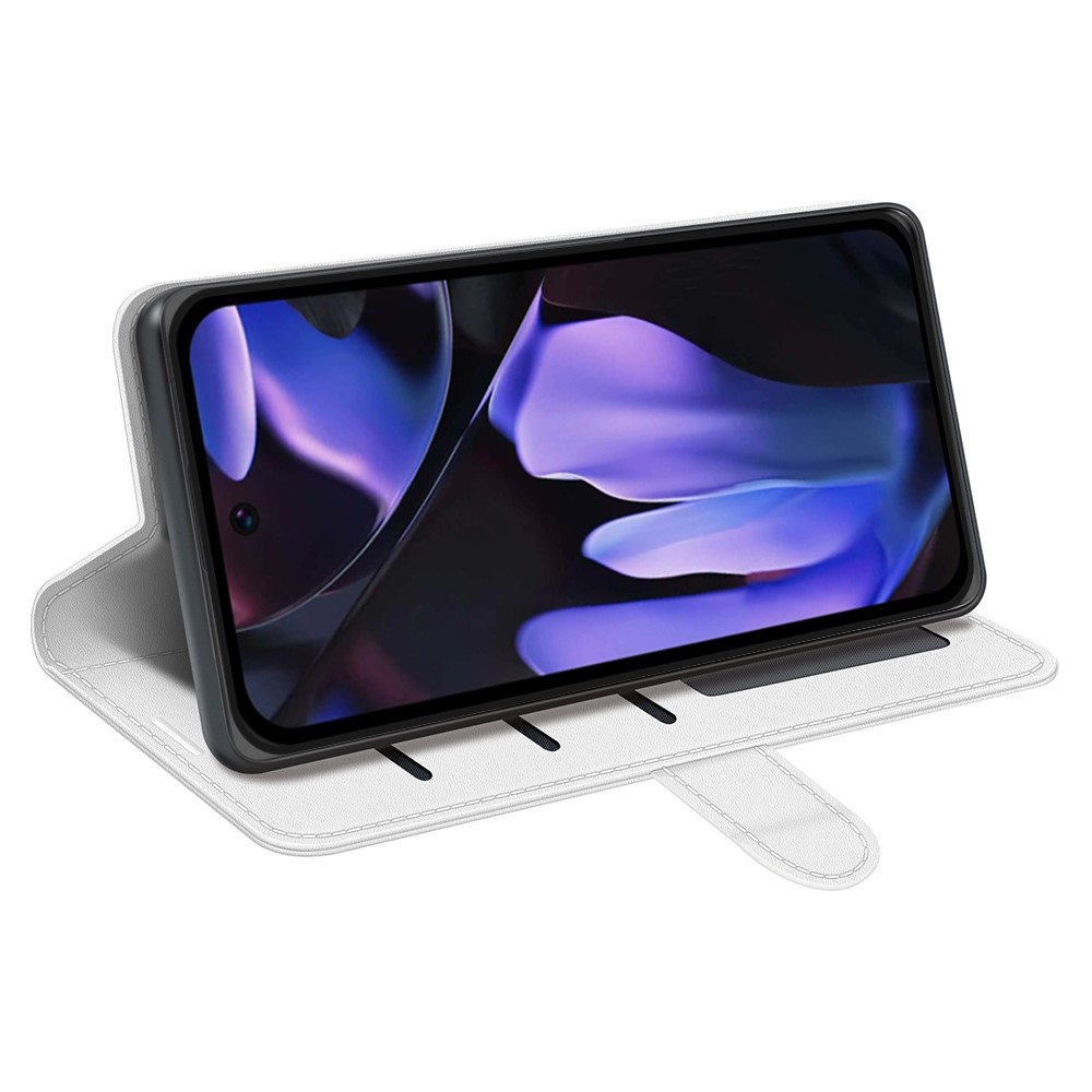  Google Pixel 9a Fodral Crazy Horse Läder Vit