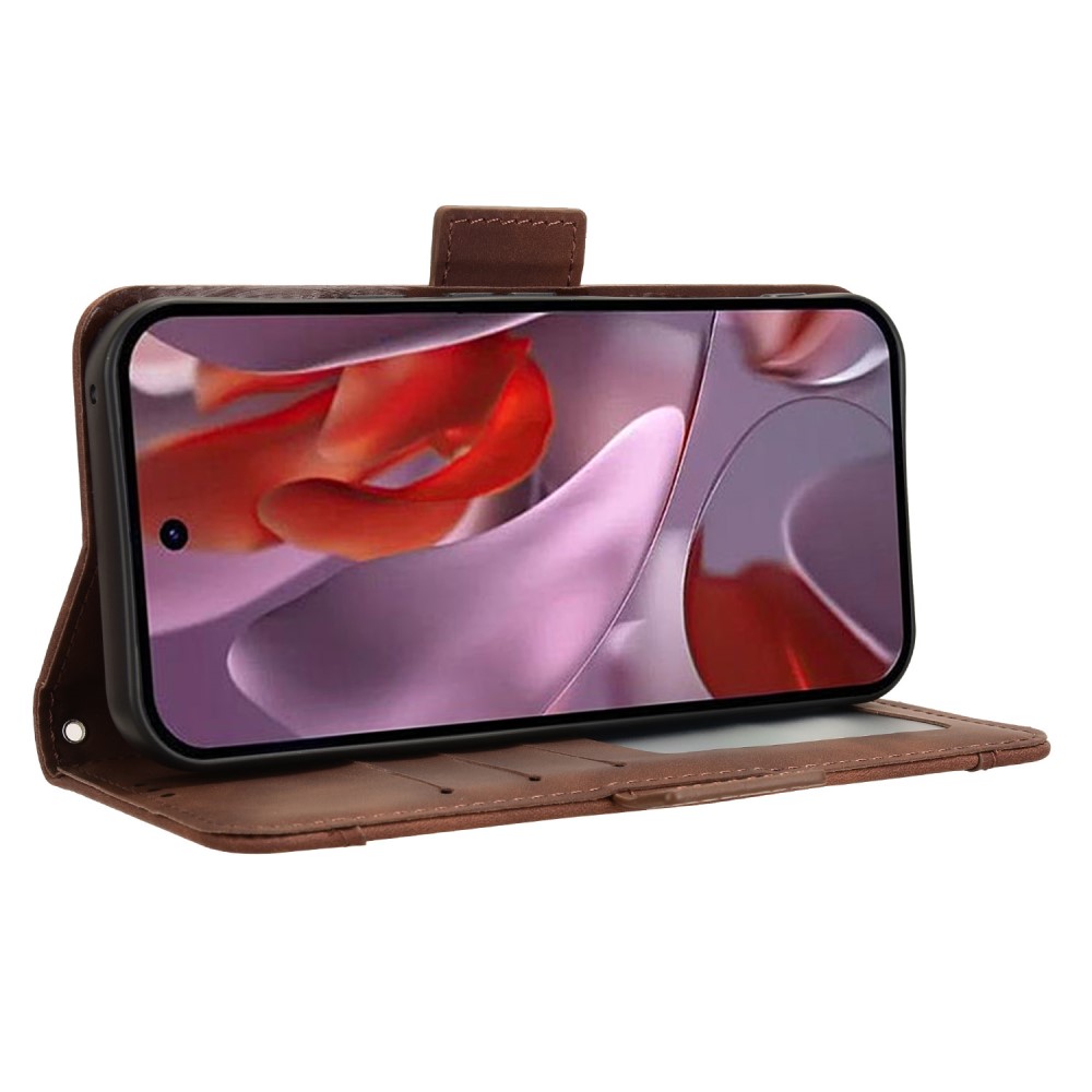  Google Pixel 9a Fodral Med Avtagbart Kortfodral Brun