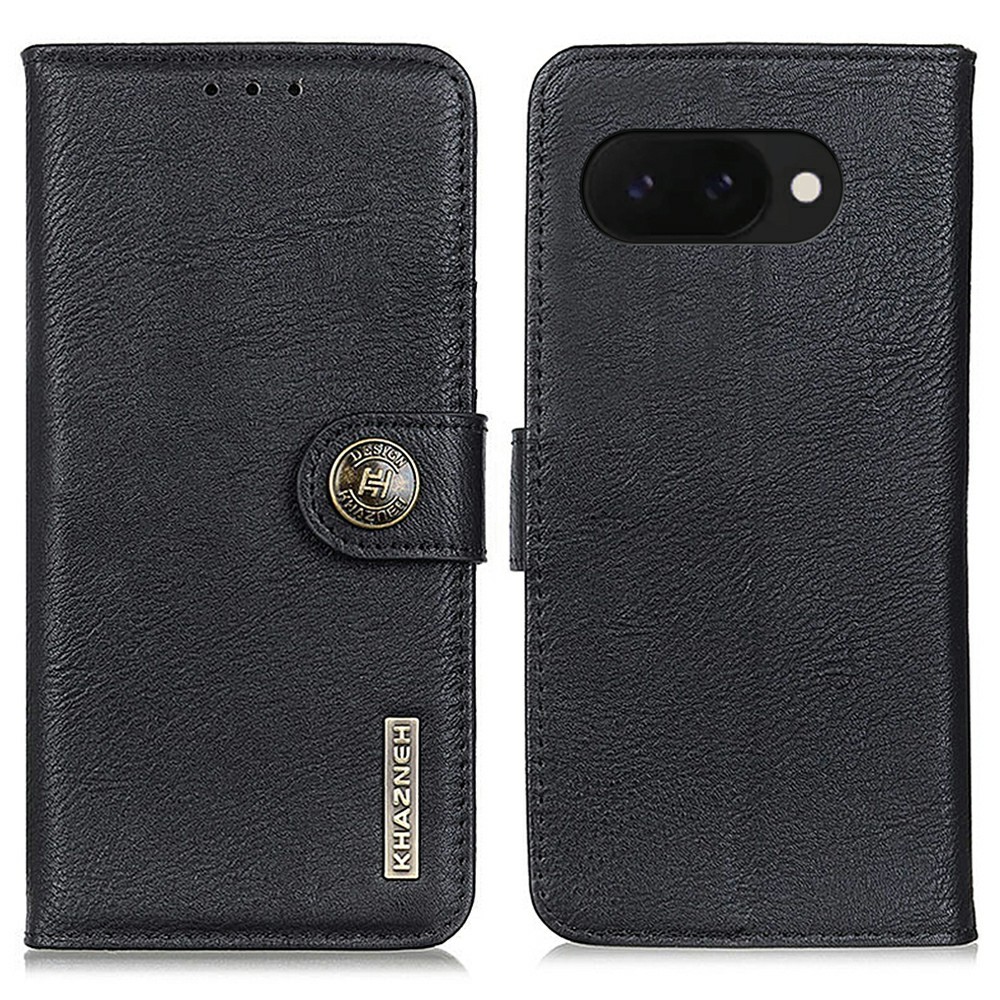 KHAZNEH KHAZNEH Google Pixel 9a Fodral Läder Svart