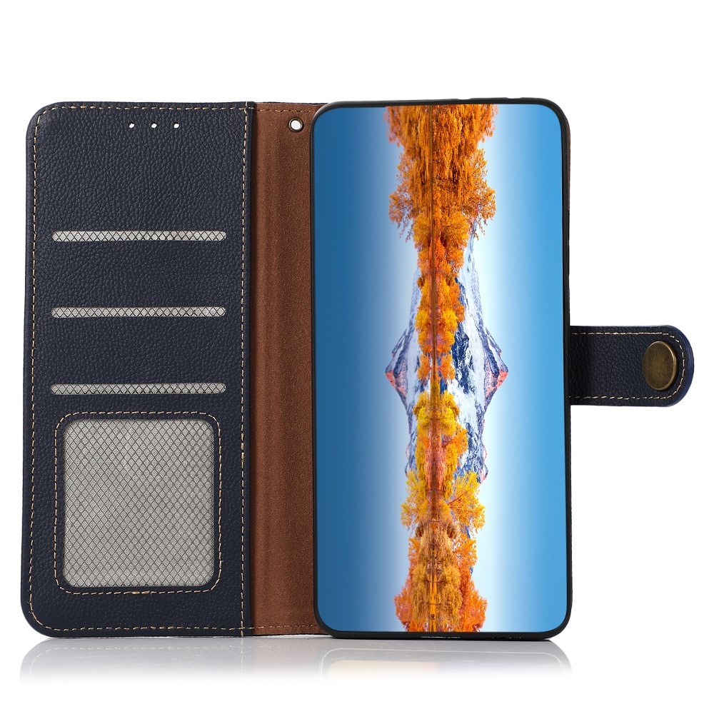 KHAZNEH KHAZNEH Google Pixel 9a Fodral Äkta Läder Blå