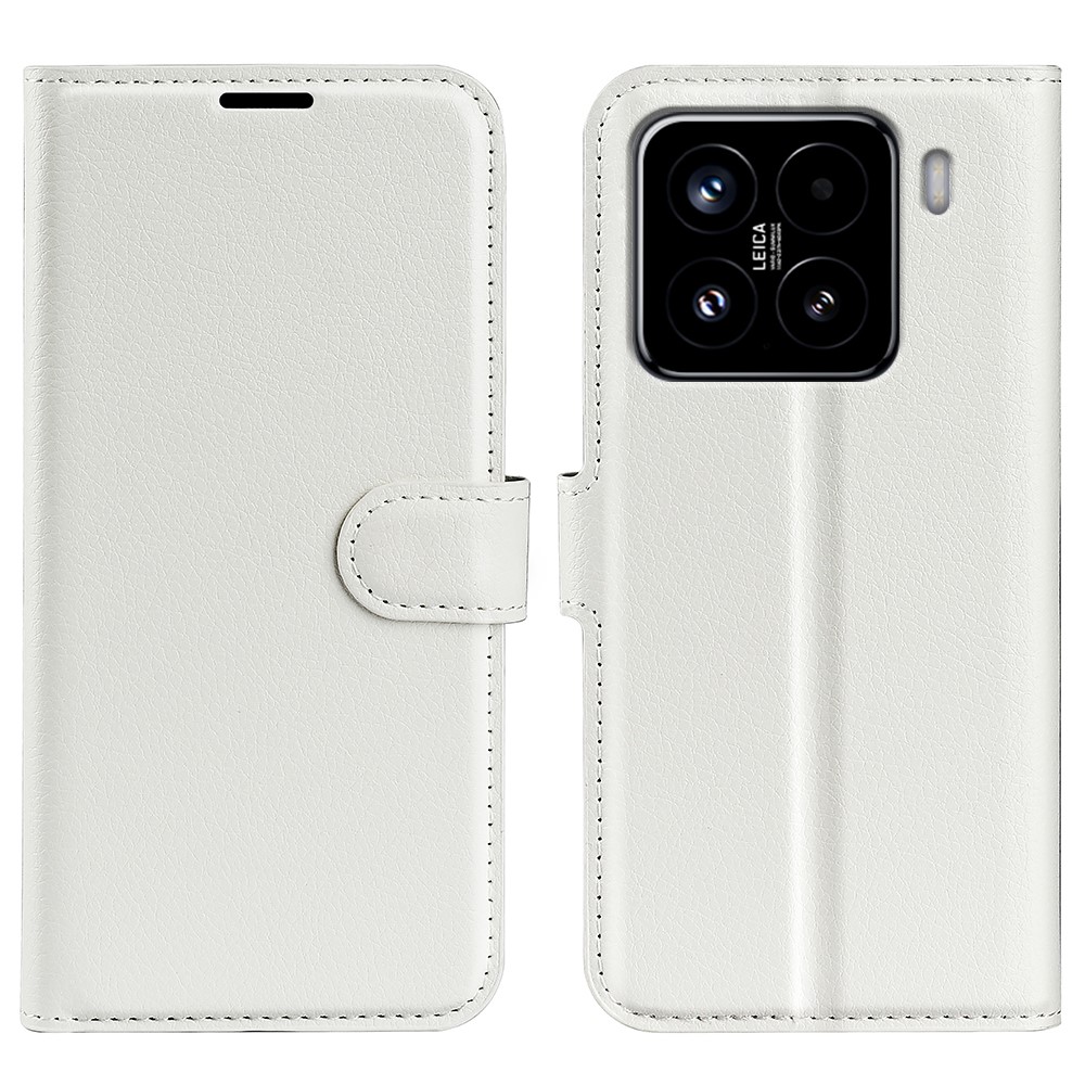  Xiaomi 15 Fodral Litchi Läder Vit