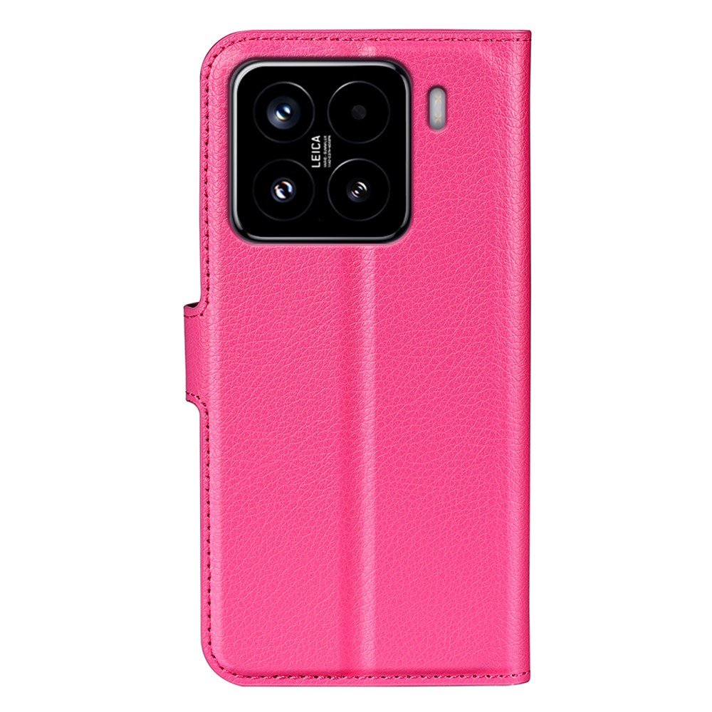  Xiaomi 15 Fodral Litchi Läder Rosa