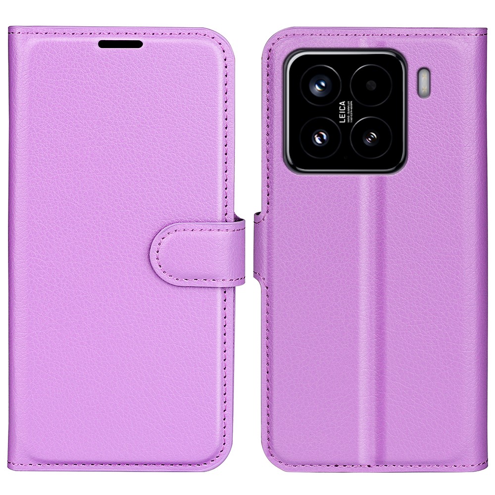  Xiaomi 15 Fodral Litchi Läder Lila