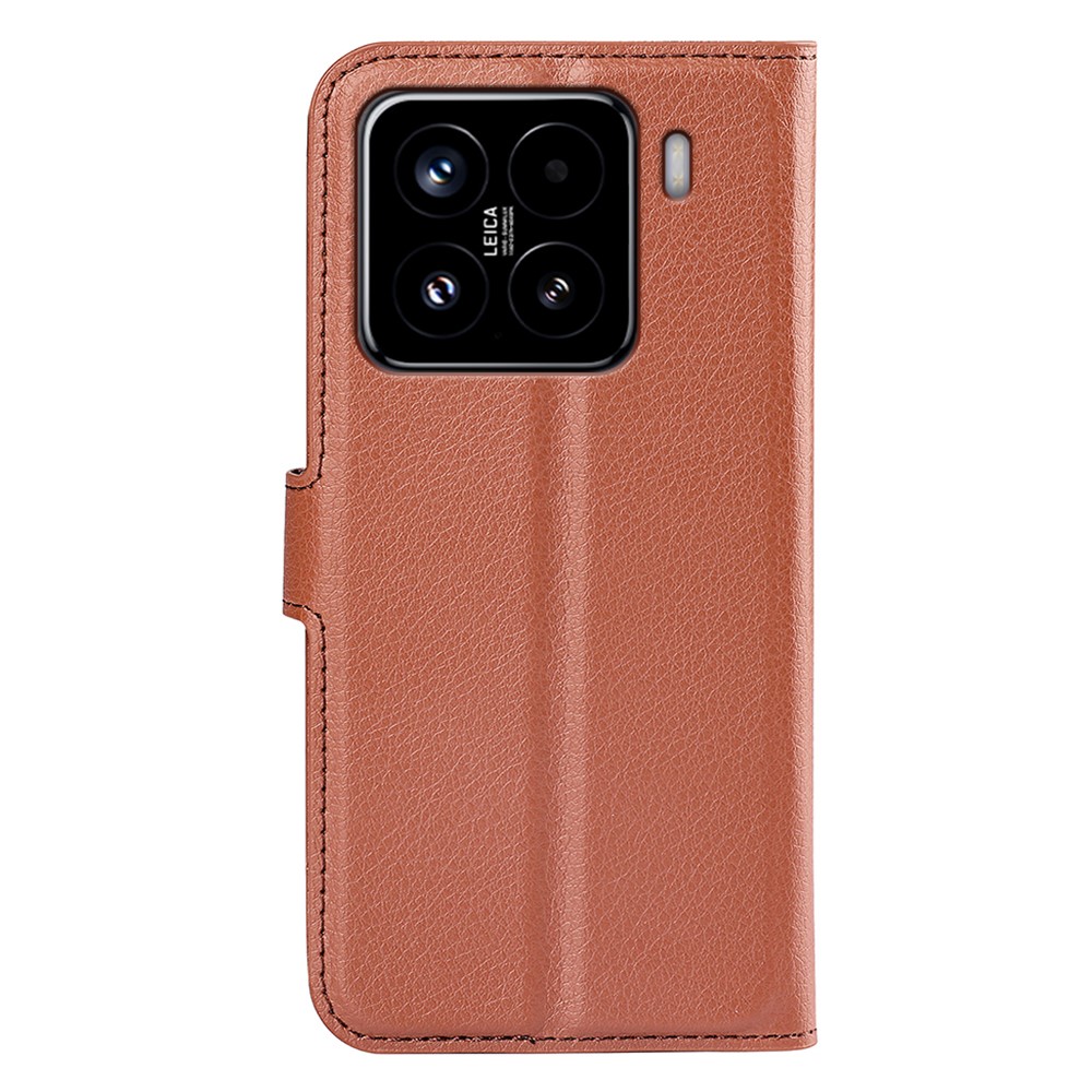  Xiaomi 15 Fodral Litchi Läder Brun