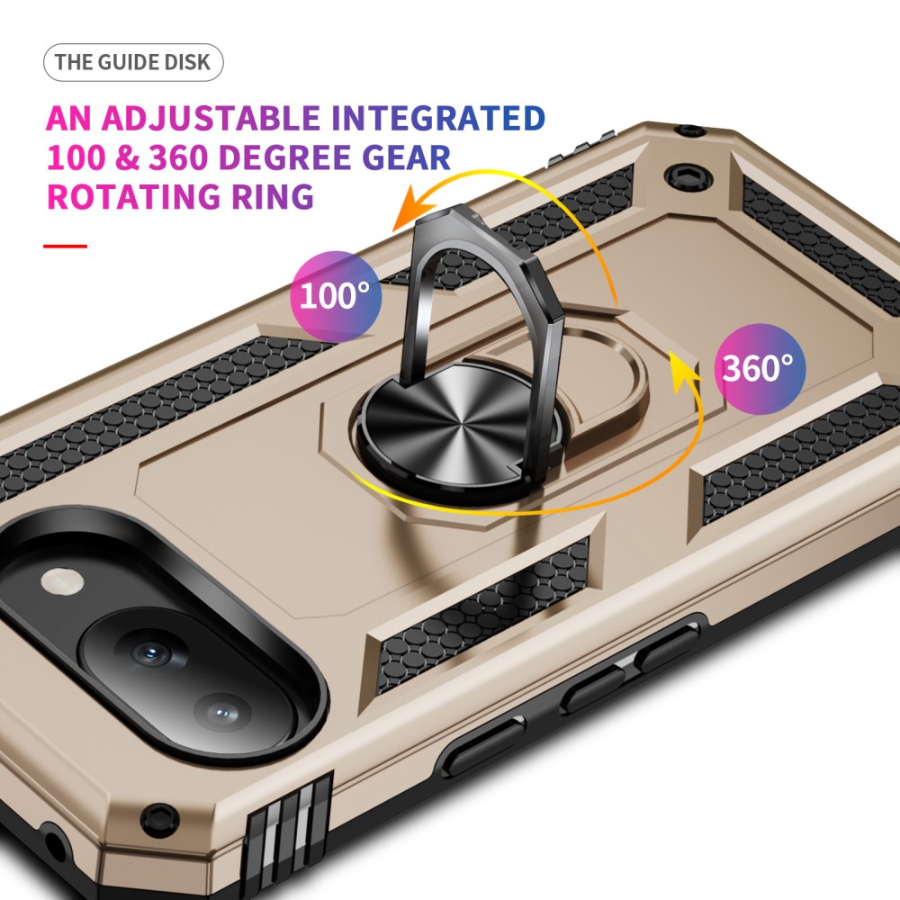  Google Pixel 9a Skal Shockproof Hybrid Ring Guld