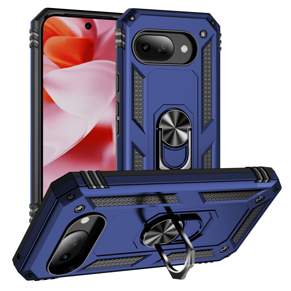  Google Pixel 9a Skal Shockproof Hybrid Ring Blå