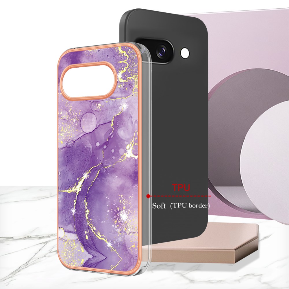  Google Pixel 9a Skal Marmor Lila