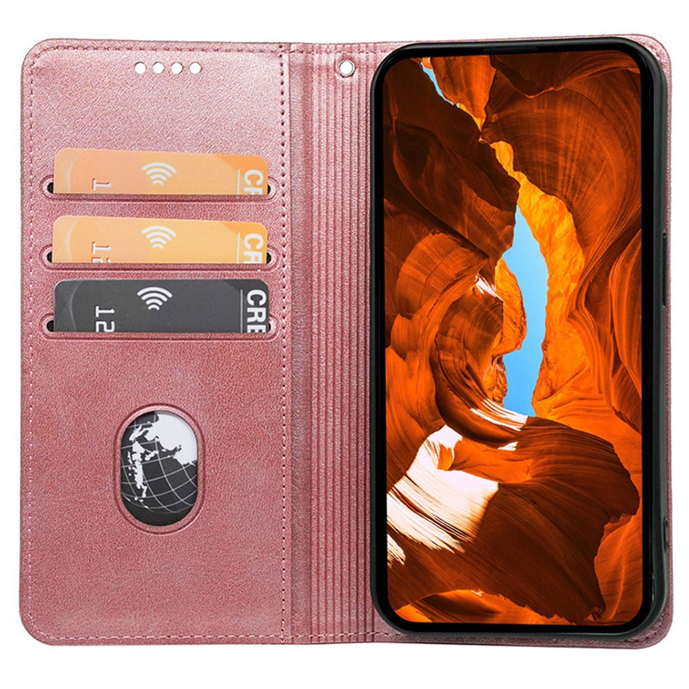  Nothing Phone 3a Fodral Flip Läder Roséguld