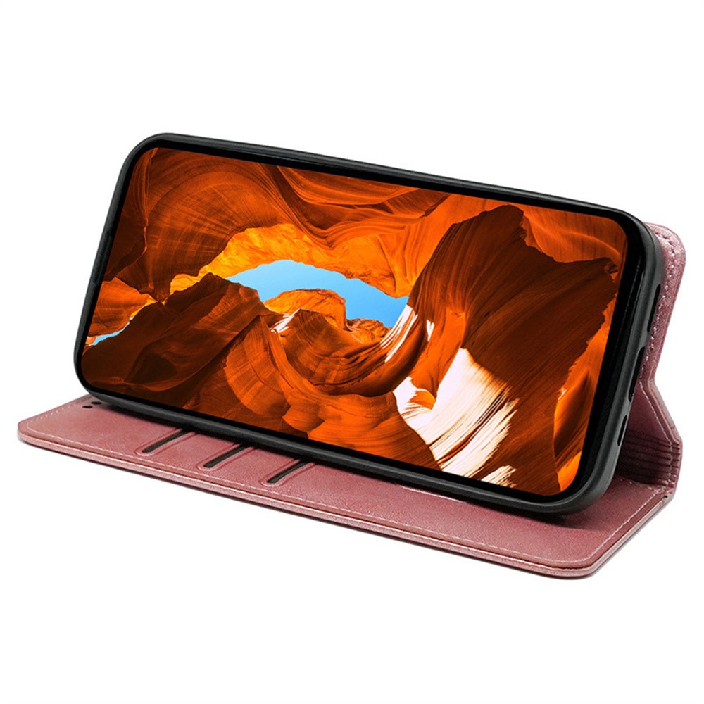  Nothing Phone 3a Fodral Flip Läder Roséguld