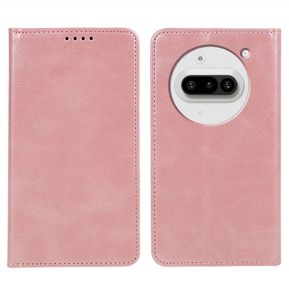  Nothing Phone 3a Fodral Flip Läder Roséguld