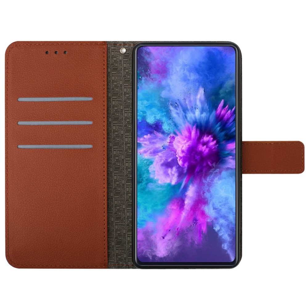  Xiaomi 15 Ultra Fodral Läder Rhombus Brun