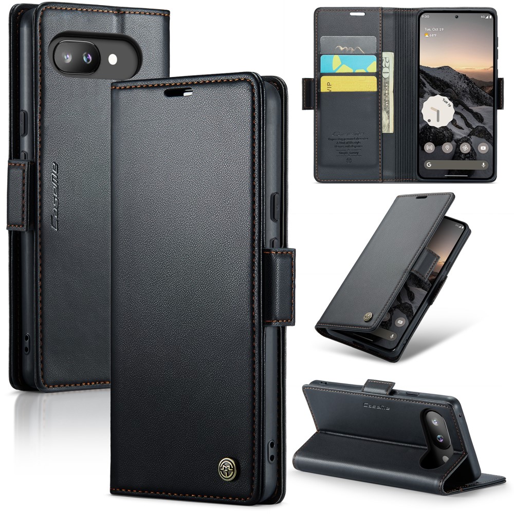 CASEME CASEME Google Pixel 9a Fodral RFID Läder Svart