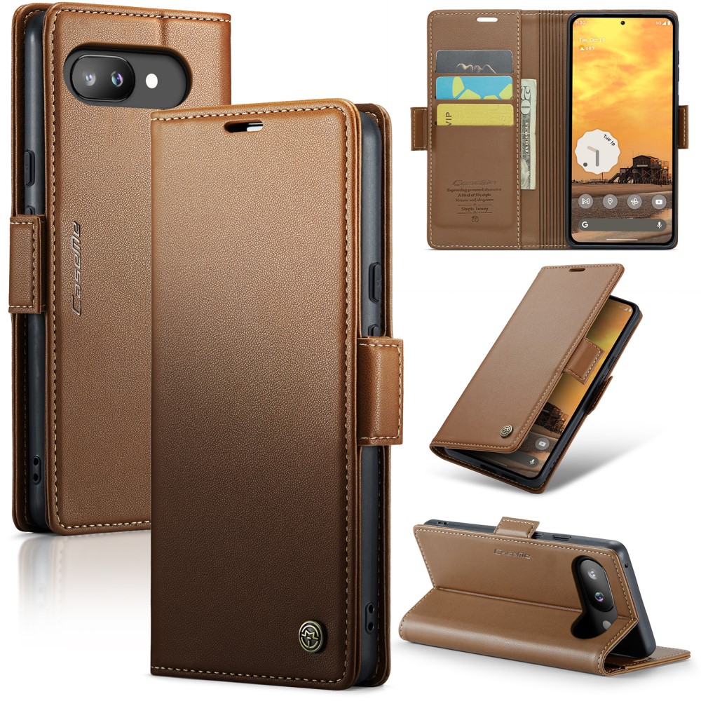 CASEME CASEME Google Pixel 9a Fodral RFID Läder Brun
