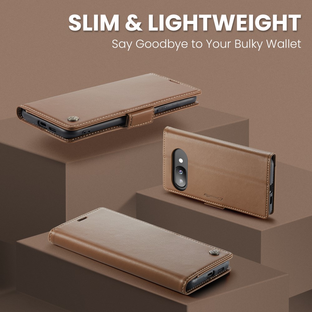 CASEME CASEME Google Pixel 9a Fodral RFID Läder Brun