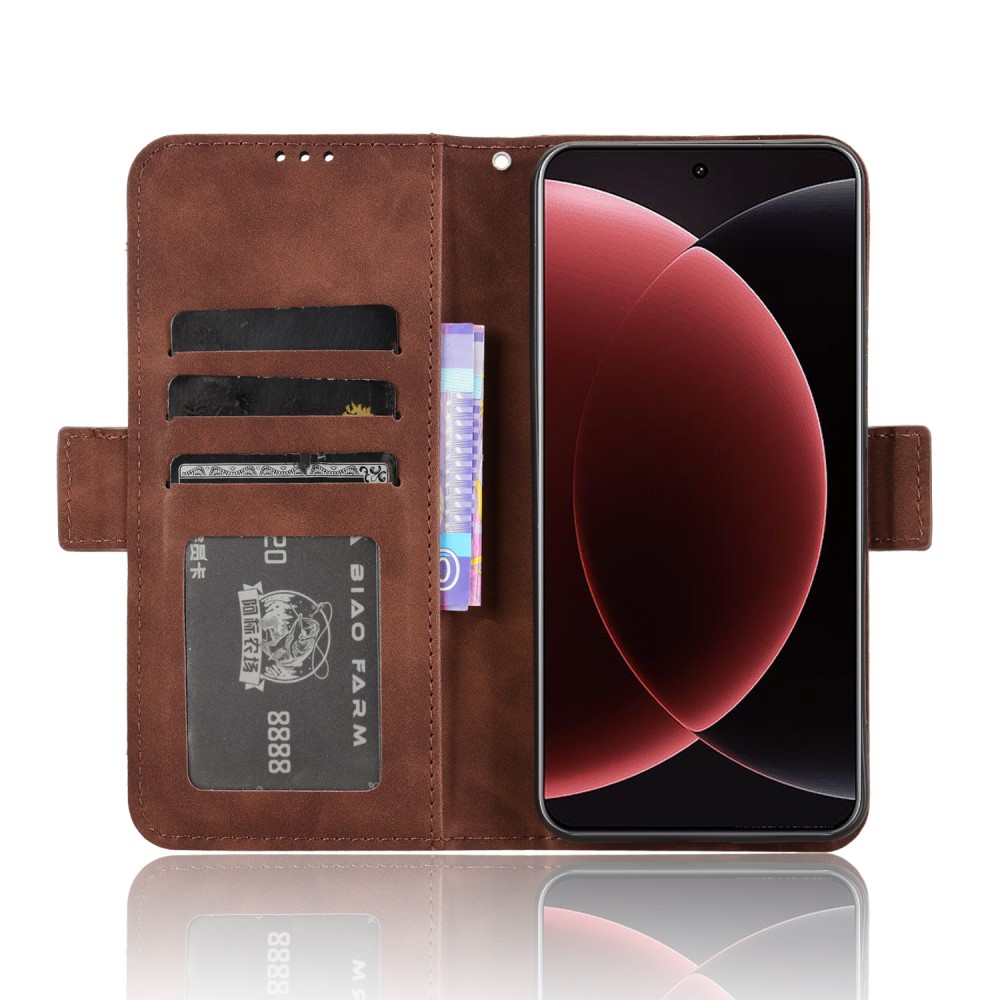  Xiaomi 15 Ultra Fodral Med Avtagbart Kortfodral Brun