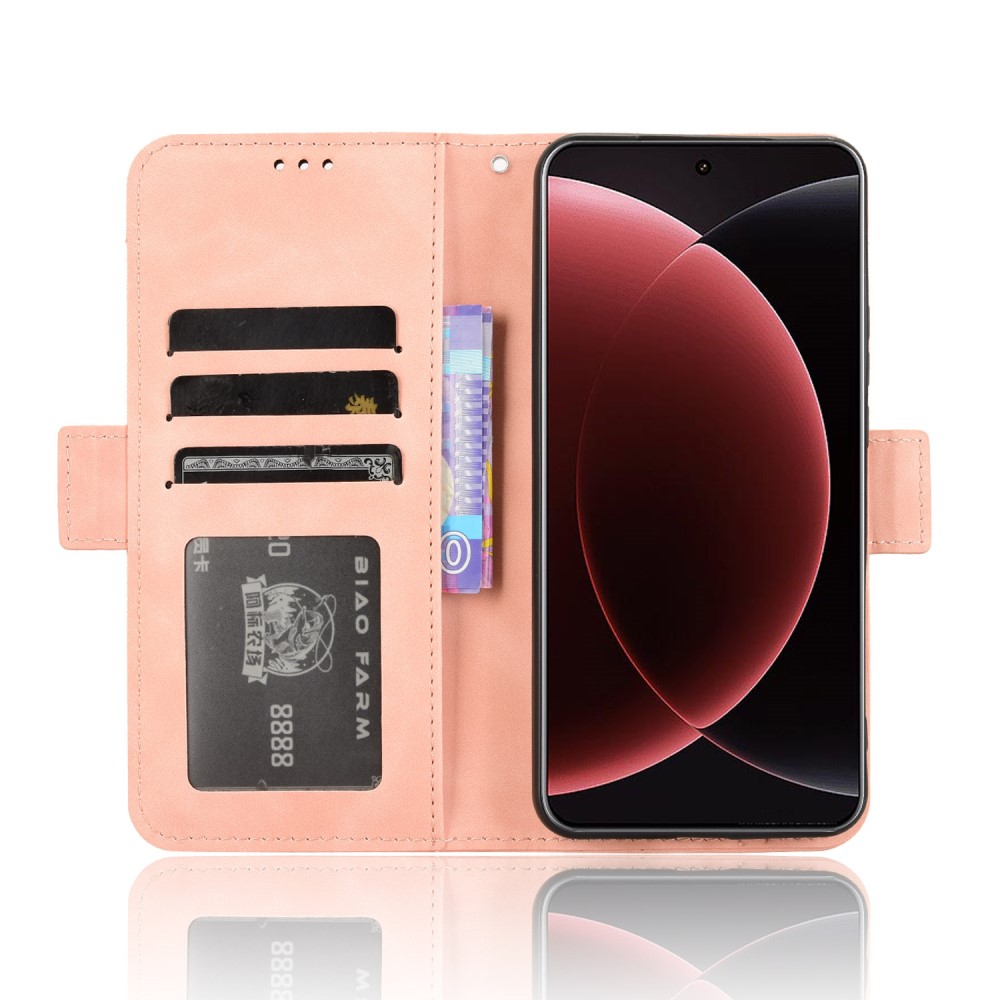 Xiaomi 15 Ultra Fodral Med Avtagbart Kortfodral Rosa